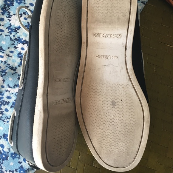 Bass leather boat shoes size 7.5 Navy - Picture 7 of 7